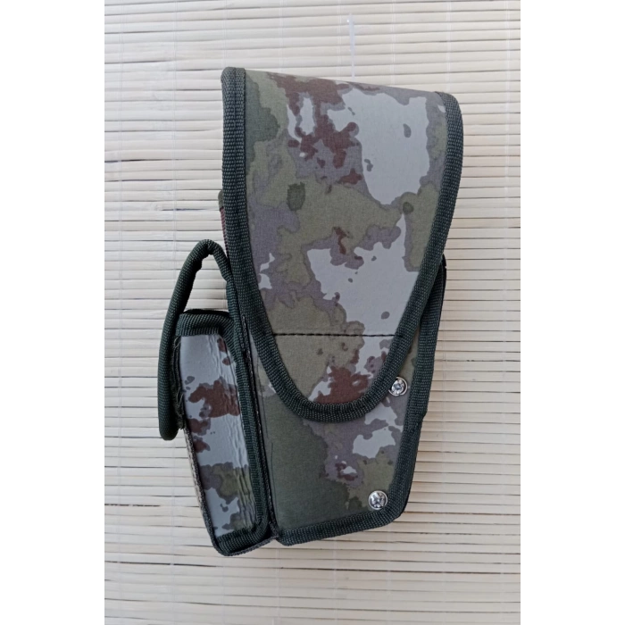 Sag El Kara Kuvvetleri Yeni Kamuflaj Renkli Tek Emniyetli Sarjorluklu Palaskaya Kemere Gecirmeli Sallama Silah Kilifi