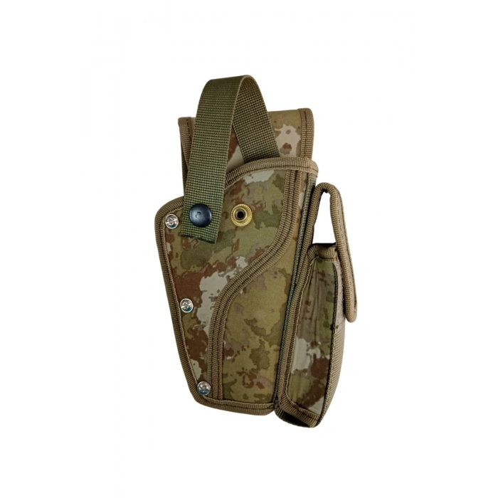 Sag El Kara Kuvvetleri Yeni Kamuflaj Renkli Tek Emniyetli Sarjorluklu Palaskaya Kemere Gecirmeli Sallama Silah Kilifi