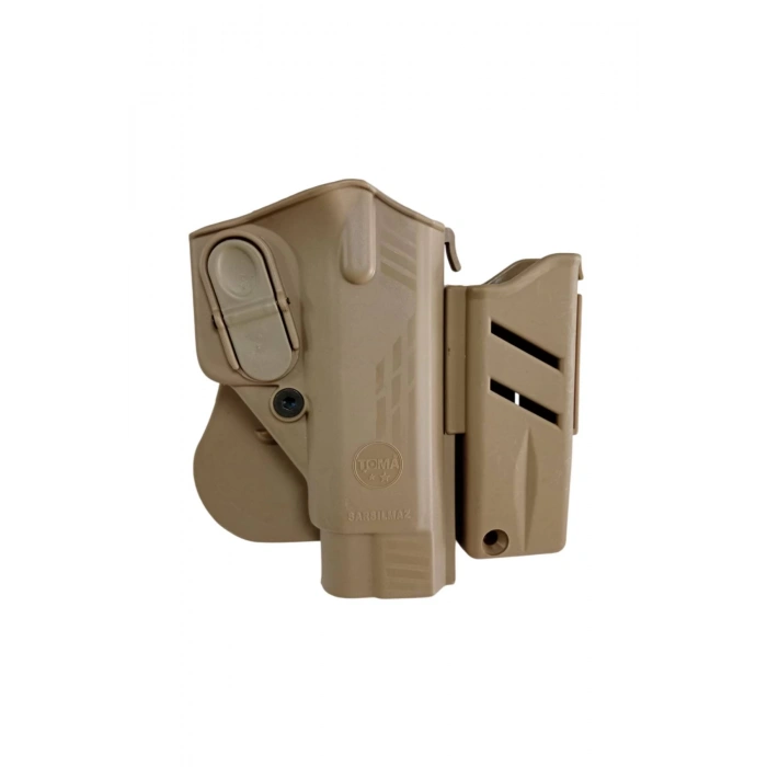 Sag El Kum Beji Renkli Toma Holster Sarsilmaz Polimer Taktik Silah Kilifi ve Sarjorluk