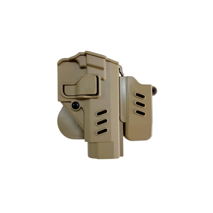 Sag El Kum Renkli P8 L Black Grips Polimer Silah Kilifi ve Tekli Sarjor Kilifi