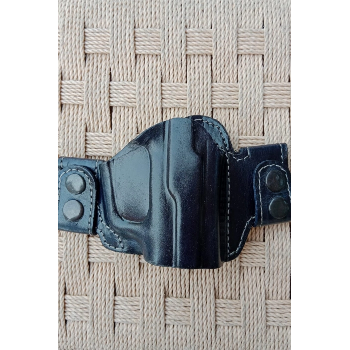 sag el petrol renkli hakiki deri cit citli palaskaya kemere gecirmeli yarim kelebek silah kilif