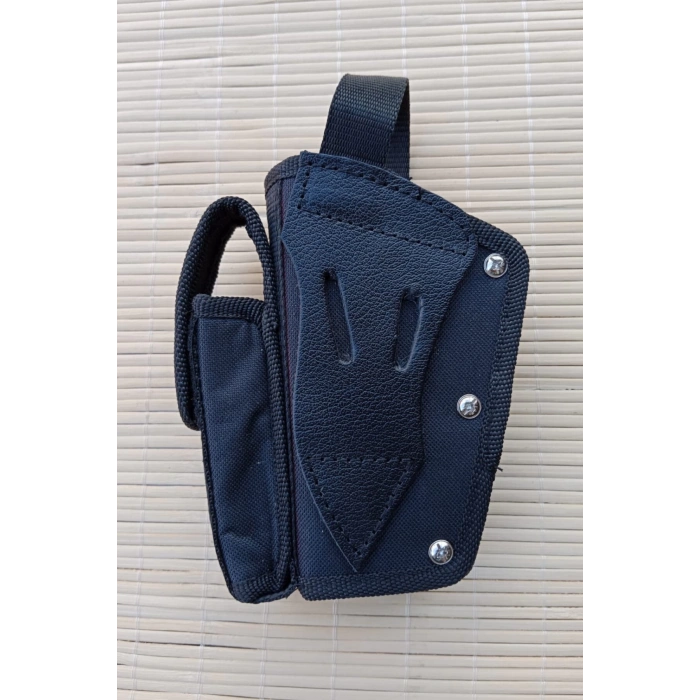 sag el siyah renk tek emniyetli sarjorluklu airsoft kemere gecirmeli impertex silah kilifi