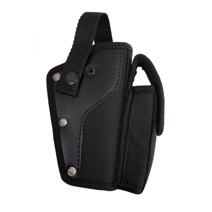 sag el siyah renk tek emniyetli sarjorluklu airsoft kemere gecirmeli impertex silah kilifi