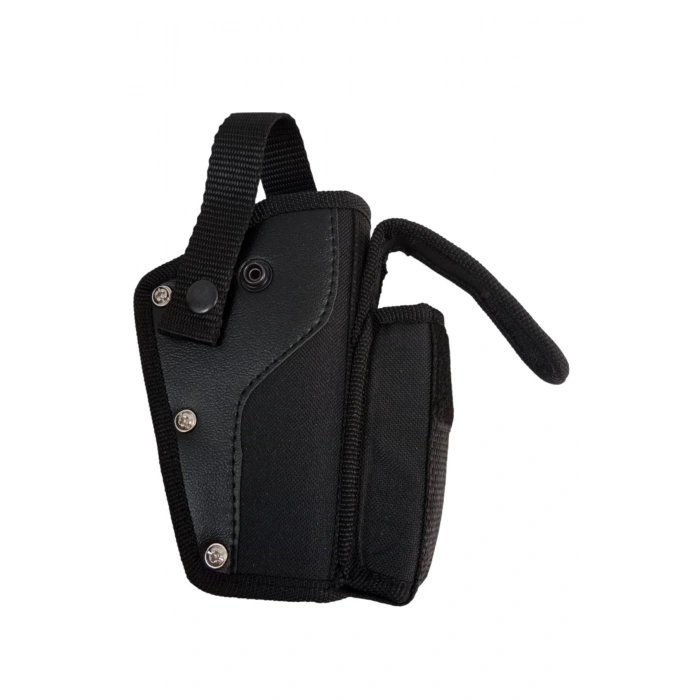 sag el siyah renk tek emniyetli sarjorluklu airsoft kemere gecirmeli impertex silah kilifi