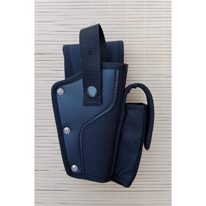 Sag El Siyah Renk Tek Emniyetli Sarjorluklu Airsoft Palaskaya Kemere Gecirmeli impertex Silah Kilif