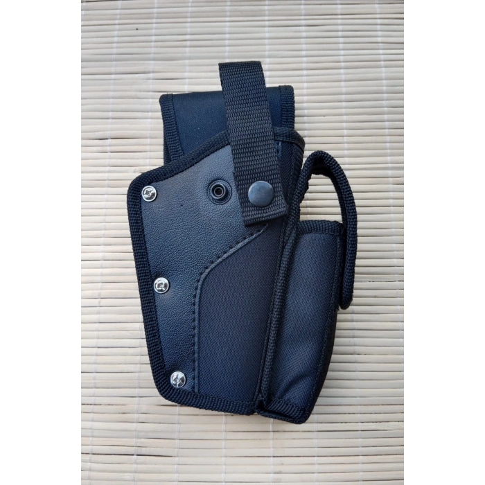 sag el siyah renk tek emniyetli sarjorluklu airsoft palaskaya kemere gecirmeli impertex silah kilifi