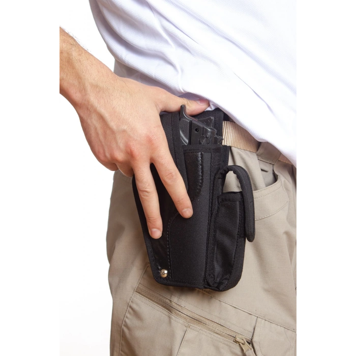 Sag El Siyah Renk Tek Emniyetli Sarjorluklu Airsoft Palaskaya Kemere Gecirmeli impertex Silah Kilif