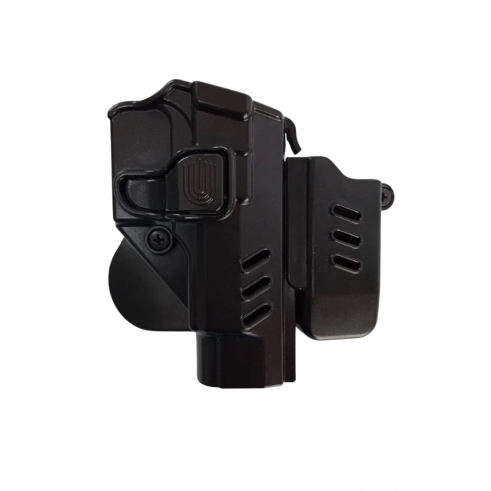 Sag El Siyah Renkli Beretta F 92 Black Grips Polimer P 8 L Silah Kilifi ve Tekli Sarjor Kilifi