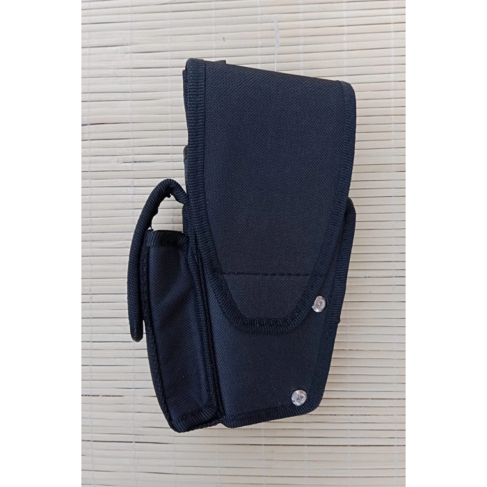 sag el siyah renkli cift emniyetli sarjorluklu airsoft palaskaya kemere gecirmeli impertex silah kilifi