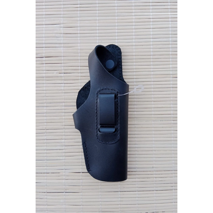 Sag El Siyah Renkli Hakiki Deri Masali Universal ic Diş Tasima Tam model Palaskaya Kemere Gecirmeli Silah Kilifi