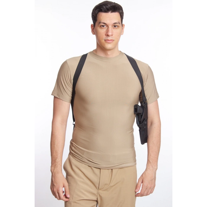 Sag El Siyah Renkli Hakiki Deri ozel uretim Tekli Koltukalti Kaliteli Airsoft Silah Kilifi