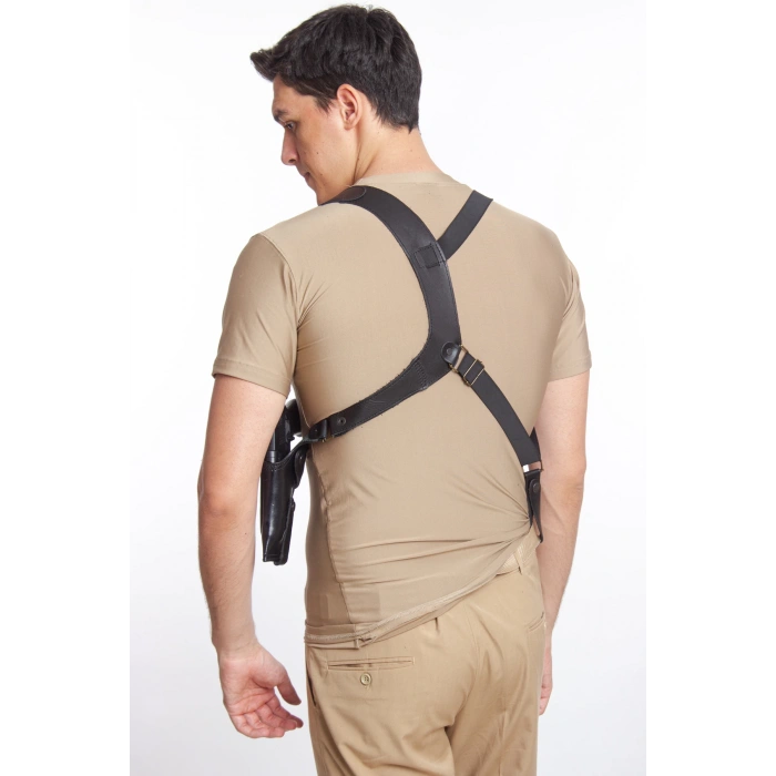 Sag El Siyah Renkli Hakiki Deri ozel uretim Tekli Koltukalti Kaliteli Airsoft Silah Kilifi