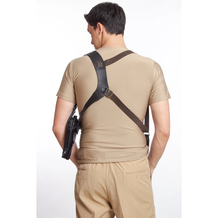 Sag El Siyah Renkli Hakiki Deri ozel uretim Tekli Koltukalti Kaliteli Airsoft Sar 9 Silah Kilifi