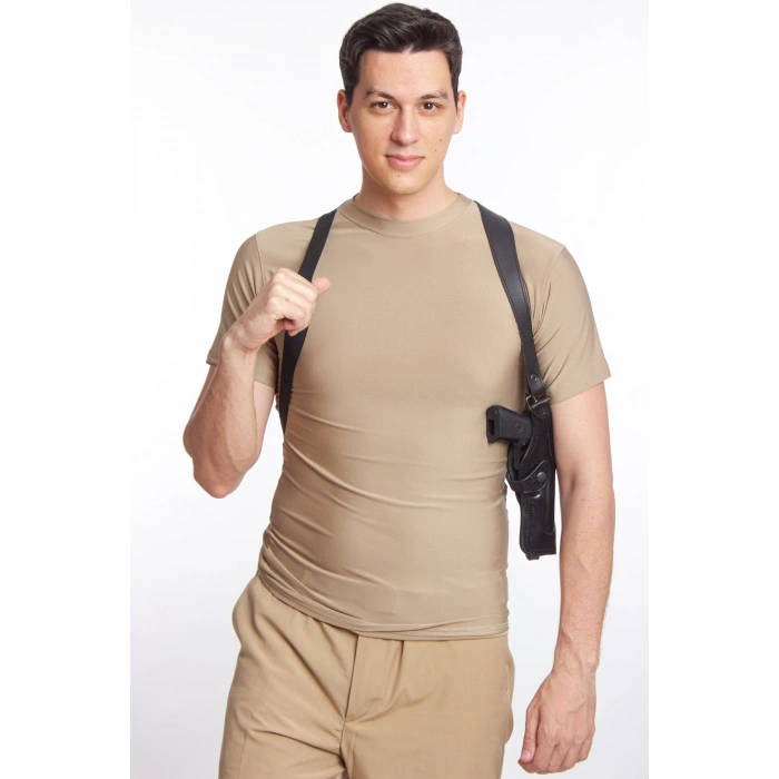 Sag El Siyah Renkli Hakiki Deri ozel uretim Tekli Koltukalti Kaliteli Airsoft Silah Kilifi