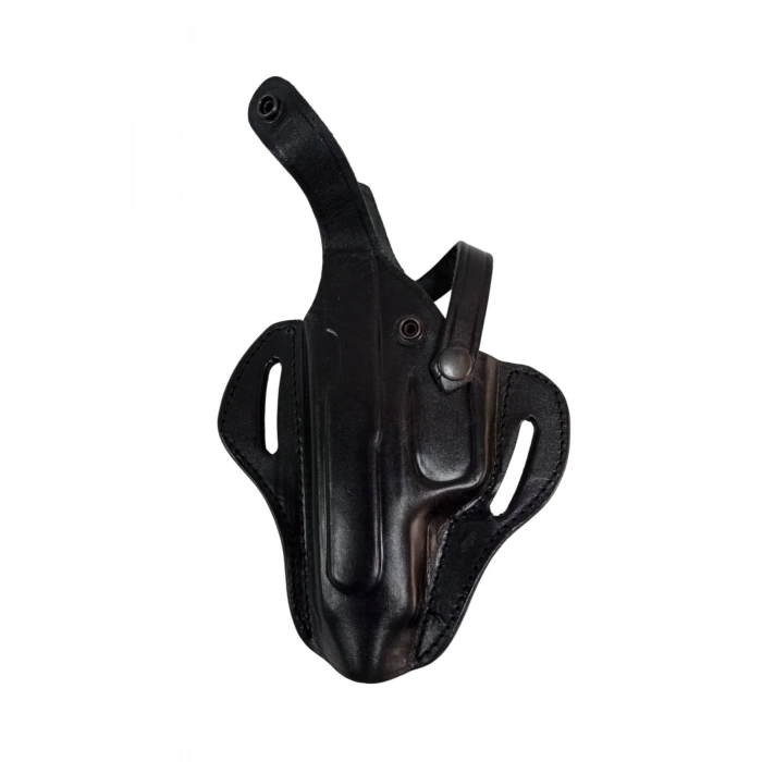 sol el siyah renkli hakiki deri tam kelebek tek emniyetli universal palaskaya kemere gecirmeli sar 9 silah kilif