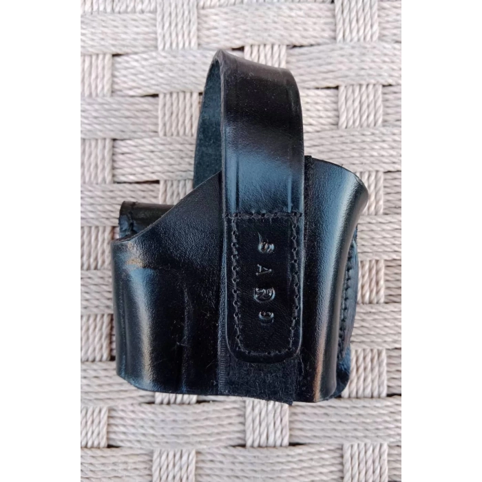 Sag El Siyah Renkli Hakiki Deri Tek Emniyetli Universal Airsoft Palaskaya Kemere Gecirmeli Kase Silah Kilifi