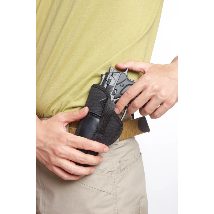 sag el siyah renkli ic dis masali tek emniyetli ic dis tasima palaskaya kemere gecirmeli impertex silah kilifi