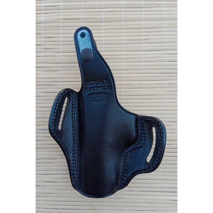 Sag el siyah renkli kelebek Model hakiki deri citcitli Canik 55 TP 9 SF silah kilifi