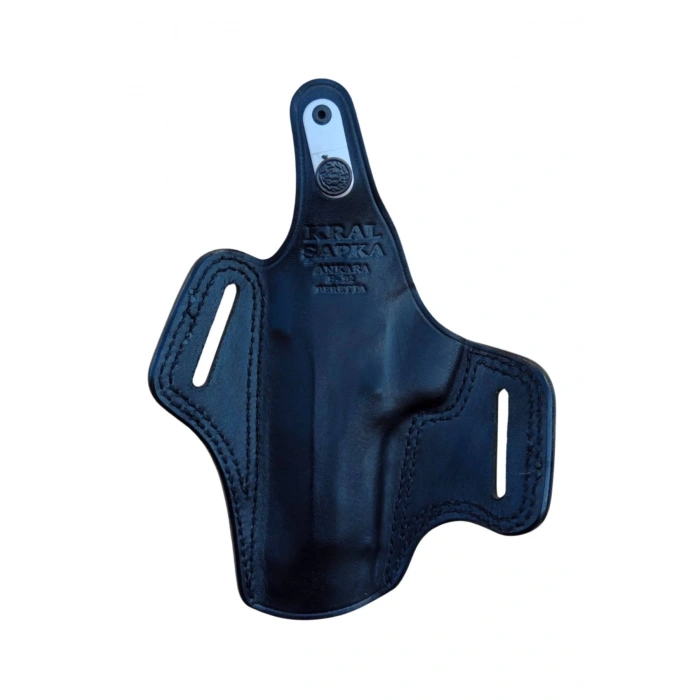 Sag el siyah renkli kelebek Model hakiki deri citcitli F 92 Beretta silah kilifi