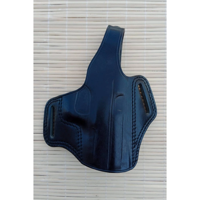 Sag el siyah renkli kelebek Model hakiki deri citcitli Girsan MC 28 SA silah kilifi