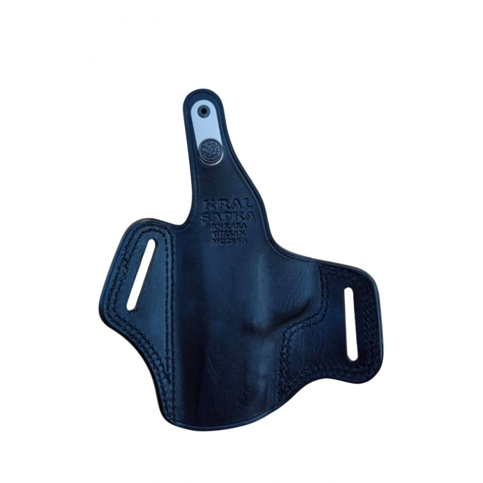 Sag el siyah renkli kelebek Model hakiki deri citcitli Girsan MC 28 SA silah kilifi