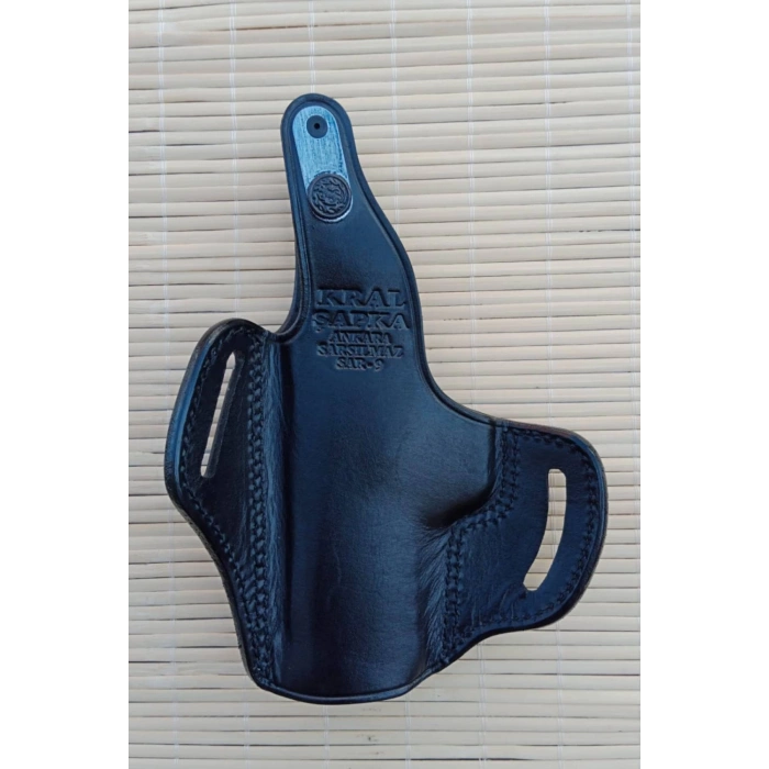 Sag el siyah renkli kelebek Model hakiki deri citcitli Sarsilmaz Sar 9 silah kilifi