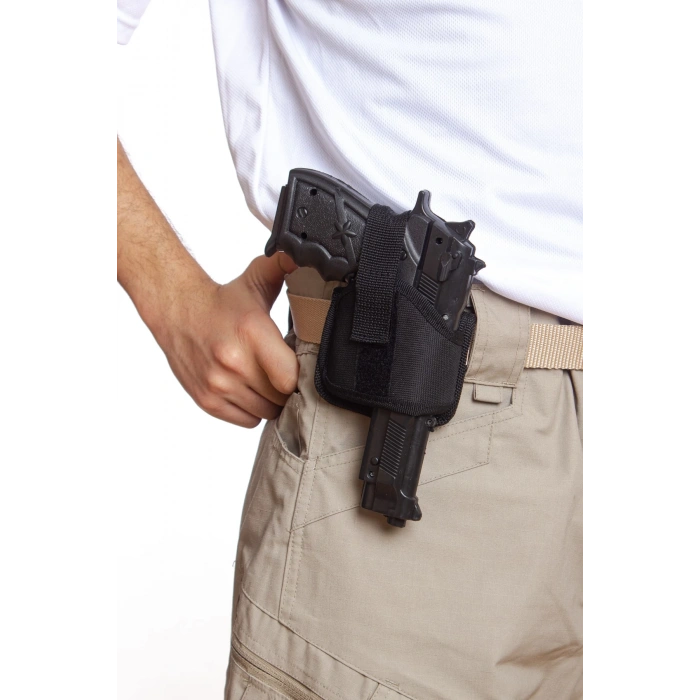 Sag El Siyah Renkli Mini Speed Airsoft Palaskaya Kemere Gecirmeli impertex Kase Silah Kilifi