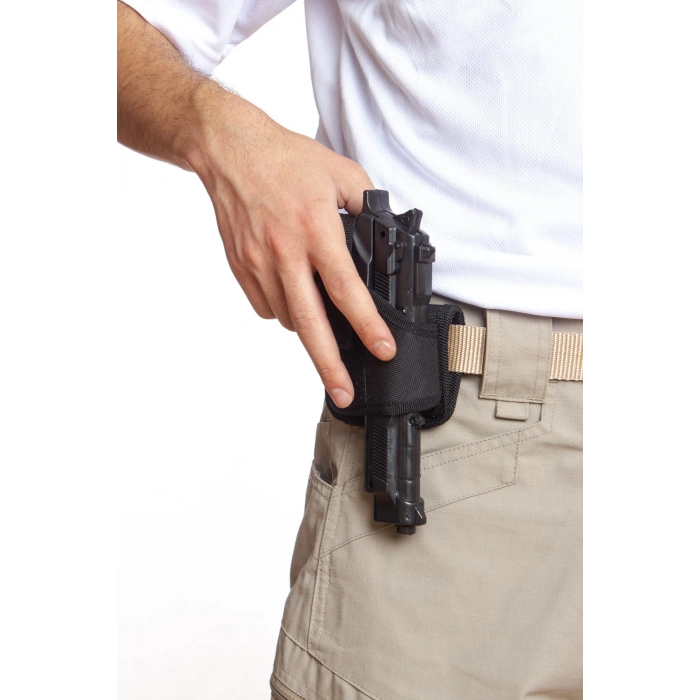 Sag El Siyah Renkli Mini Speed Airsoft Palaskaya Kemere Gecirmeli impertex Kase Silah Kilifi