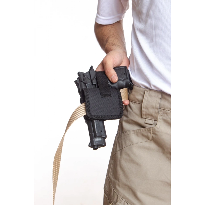 Sag El Siyah Renkli Mini Speed Airsoft Palaskaya Kemere Gecirmeli impertex Kase Silah Kilifi