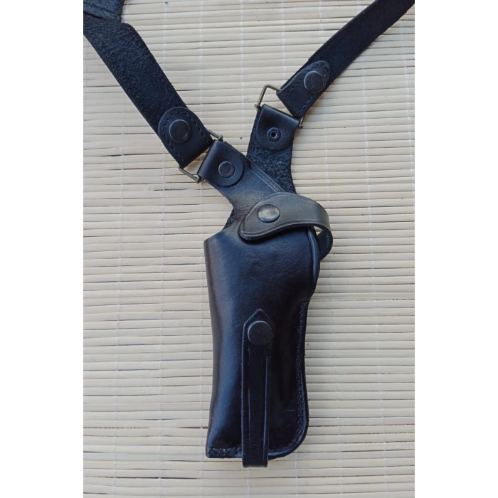 sag el siyah renkli ozel uretim hakiki deri tekli koltukalti kaliteli airsoft silah kilifi