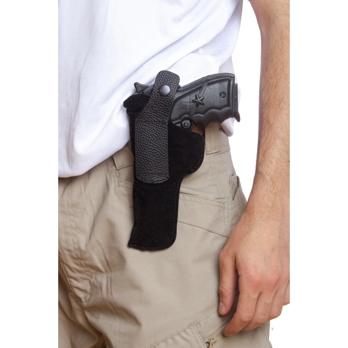 sag el siyah renkli suet ic dis masali tek emniyetli ic dis tasima palaskaya kemere gecirmeli silah kilifi