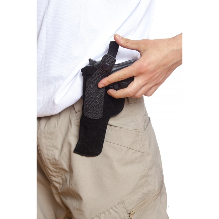 sag el siyah renkli suet ic dis masali tek emniyetli ic dis tasima palaskaya kemere gecirmeli silah kilifi