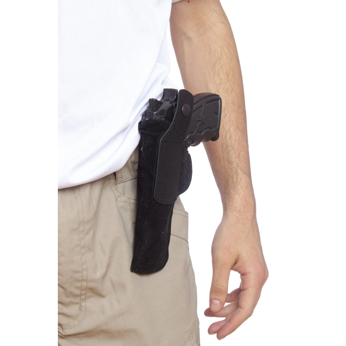 sag el siyah renkli suet ic dis masali tek emniyetli ic dis tasima palaskaya kemere gecirmeli silah kilifi