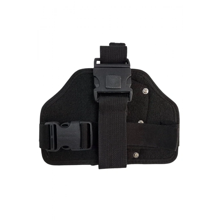 sag el siyah renkli tek baglantili sarjorluklu airsoft palaskaya kemere gecirmeli impertex bacak silah kilifi