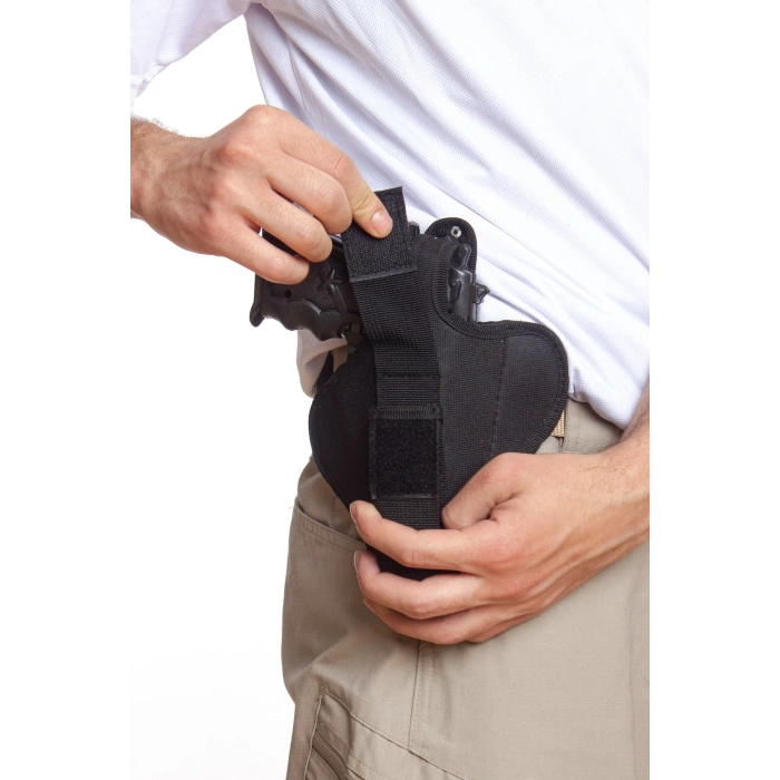 sag el siyah renkli tek emniyetli sarjorluklu tam kelebek airsoft palaskaya kemere gecirmeli impertex silah kilifi