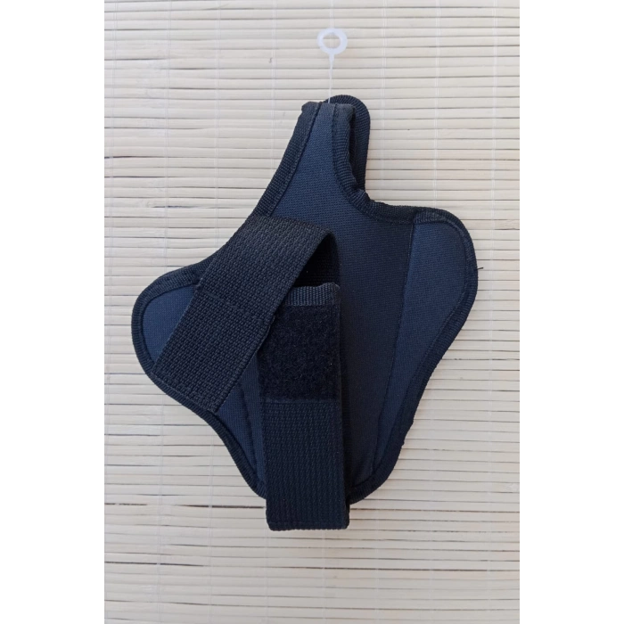 sag el siyah renkli tek emniyetli sarjorluklu tam kelebek airsoft palaskaya kemere gecirmeli impertex silah kilifi