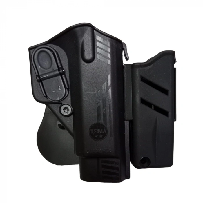 sag el siyah renkli toma holster sarsilmaz cz 75 polimer taktik silah kilifi ve sarjorluk