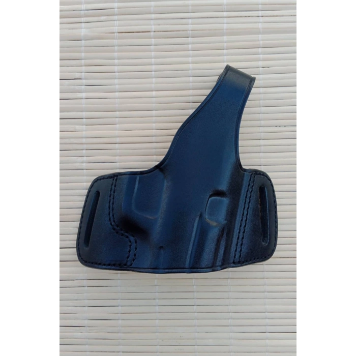 Sag el siyah renkli yarim kelebek hakiki deri citcitli Girsan MC 28 SA silah kilifi