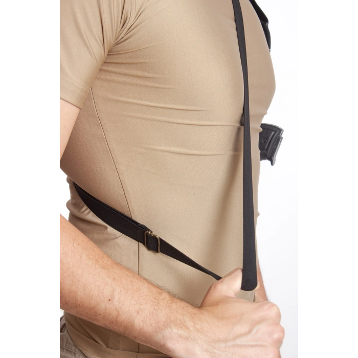 Sag El Tekli Siyah Renkli ozel Üretim Ayarlamali Emniyetli Lastikli Universal impertex Koltukalti Silah Kilifi