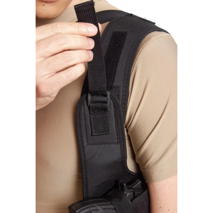 Sag El Tekli Siyah Renkli ozel Üretim Ayarlamali Emniyetli Lastikli Universal impertex Koltukalti Silah Kilifi