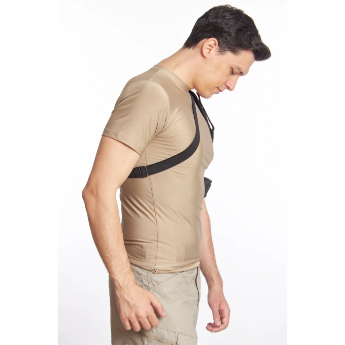 Sag El Tekli Siyah Renkli ozel Üretim Ayarlamali Emniyetli Lastikli Universal impertex Koltukalti Silah Kilifi