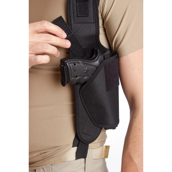 Sag El Tekli Siyah Renkli ozel Üretim Ayarlamali Emniyetli Lastikli Universal impertex Koltukalti Silah Kilifi