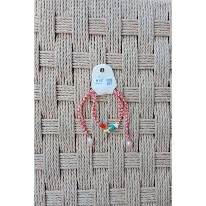 Sans ipi Martenicka Mineli Boncuklu 2 iplikli Dilek Bileklik