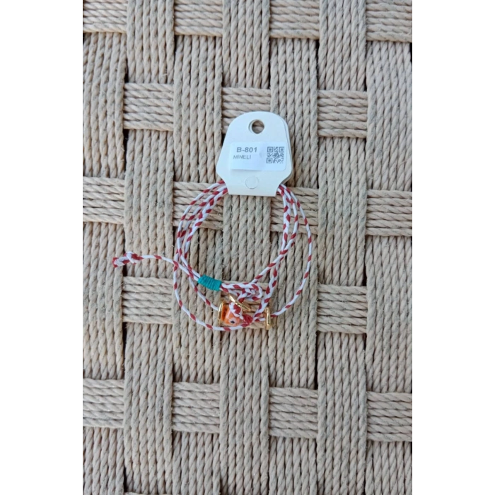 Sans ipi Martenicka Mineli Boncuklu 3 iplikli Dilek Bileklik