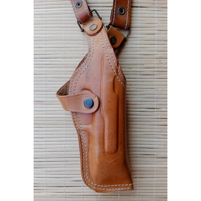 Sag El Kahverengi Renkli Hakiki Deri Tekli Koltukalti Sar 9 Silah Kilifi