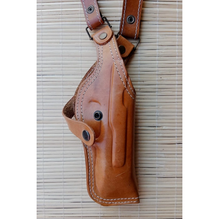 Sag El Kahverengi Renkli Hakiki Deri Tekli Koltukalti Sar 9 Silah Kilifi