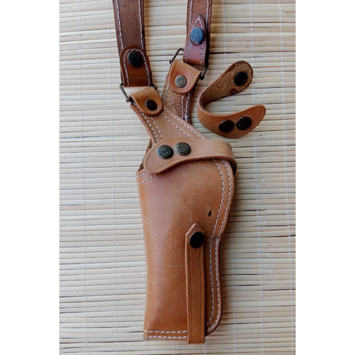 Sag El Kahverengi Renkli Hakiki Deri Tekli Koltukalti Sar 9 Silah Kilifi