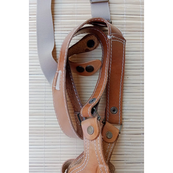 Sag El Kahverengi Renkli Hakiki Deri Tekli Koltukalti Sar 9 Silah Kilifi