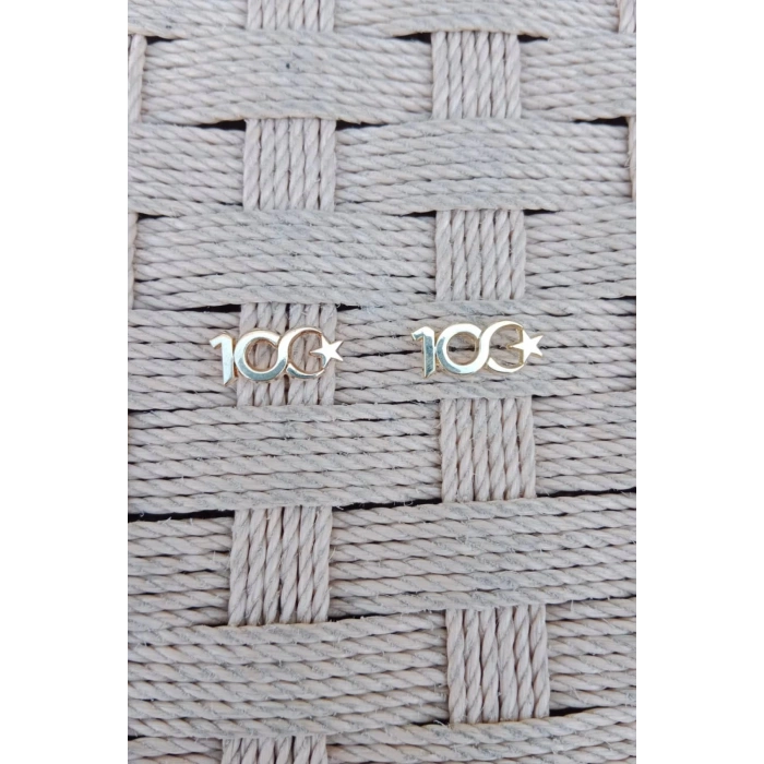 Sari Renk 100. yil rozeti ceket yaka ignesi yaka rozeti