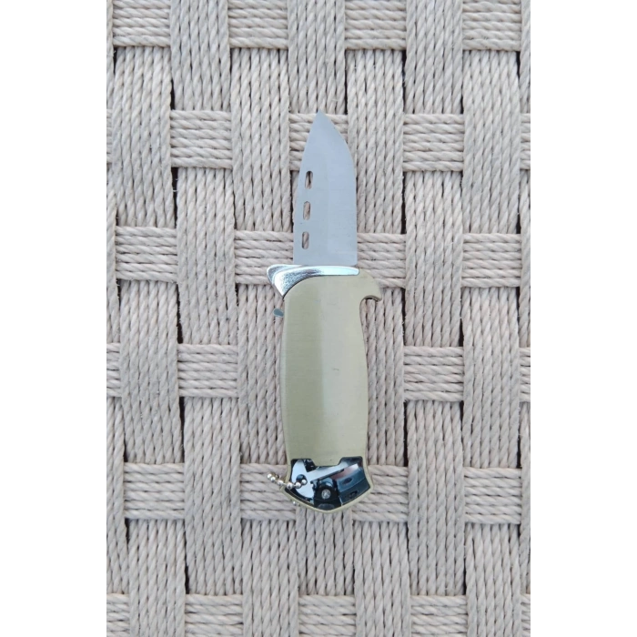 Sari Renkli Kabartmali Cok Fonksiyonlu Lokomotif Kartal Modelli Emniyetli Dugmeli Bicakli Purmuz Cakmak